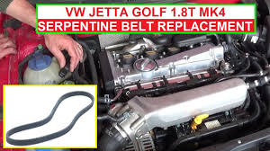 The new engine adds a few extra pounds, 136 to be exact. How To Replace The Serpentine Belt On Vw Jetta Mk4 1 8t Golf Mk4 1 8 Turbo Youtube