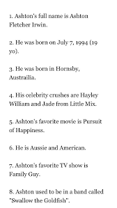 5sos Facts Ashton Irwin Facts Ashton Irwin Imagines
