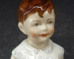 Tommy Figurine 2913 by Royal Worcester • Vintage 1950s Bone China • Freda  Doughty Design • Blond, Rare Green Shirt, White Shorts • England