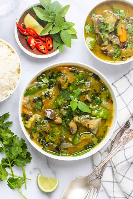 Caril rico e aromático com folha verde, AI generated