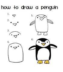 Pinguin Tekenen Kindergarten Art Drawings Drawing For Kids