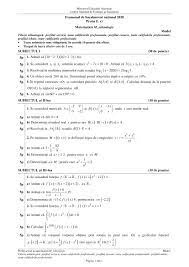 Disciplina de profil (teste pentru exersare, liceu, 2021). Matematica Tehnologic Bac 2016