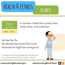 Learn health vocabulary, spelling, grammar and practice english conversation, talking about simple health problems. American English At State When Was The Last Time You Had The Flu What Do You Do When You Have The Flu Americanenglish Vocabulary Facebook