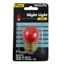 6pk Philips 7 5w S11 Red Incandescent Night Light Bulb E26 Base Ebay