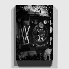 Black And White Canvas Pictures Uk Vintage Camera Black And White Graphic Art On Wrapped Canvas East Urban Home Size 76cm H X 50cm W Kids Art Wall Frames Lake Wall Art Framed Wall Art
