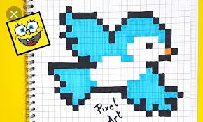 Epingle Par Hajer Sur Pixel Art Pixel Art Oiseau Pixel Art Dessin Quadrillage