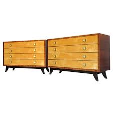 Pair Gilbert Rohde American Art Deco Four Drawer Chests 4144 Usa 1940 This Pair Of Four Drawer Chests Was Vintage Credenza Modern Chest Of Drawers Furniture