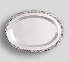 Royal danish by international silver company. Antique Silver Oval Tray Pottery Barn