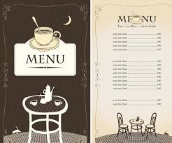 Vector brochure template for cafe, coffee house, restaurant, bar. 5 Restaurant Menu In Vectorial Format