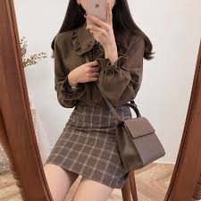Women Cute Mini Skirt Hot Korean Japanese Cute Sweet Preppy Style Girl Date  High Waist A Line Lattice Plaid Skirt E274 - Skirts - AliExpress