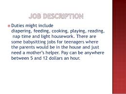 resume babysitting duties