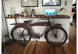 Vintage Western Flyer Bicycle Table 1940 Custom Made On Flea Market Flip Flea Market Flip Refinishing Furniture Diy Bicycle Decor