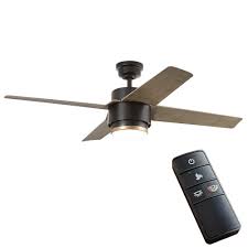 If you have any questions about your purchase or any other. Home Decorators Collection Dinton 52 Inch Matte Black Ceiling Fan With Integrated Led Ligh The Home Depot Canada