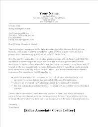 Sales Associate Cover Letter Templates At Allbusinesstemplates Com