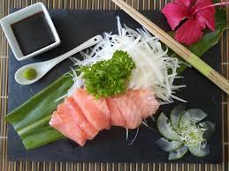 Sashimi De Saumon A La Japonaise Recette Sashimi Saumon Sashimi Saumon