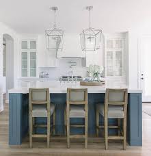 But it may have to share the trend spotlight as pale or muted gray, blue and green cabinet colors shake things up a bit. Blue Kitchen Island Painted Britannia Blue Transitional Kitchen Benjamin Moore Britannia Blue