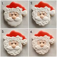 Decorated Santa Claus Cookie Christmas Cookies Decorated Santa Cookies Christmas Sugar Cookies