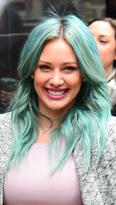 Celebrities rocking blue-green hair dye