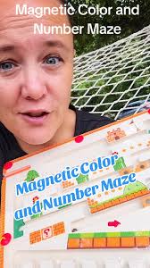 Person Makes A Maze Out of Wooden Blocks with Spring Shooting Magnets and  Balls