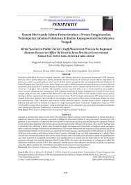 Check spelling or type a new query. Pdf Sistem Merit Pada Sektor Pemerintahan Proses Pengisian Dan Penempatan Jabatan Pelaksana Di Badan Kepegawaian Daerah Jawa Tengah