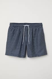 Black And White Striped Shorts Mens Swim Shorts Dark Blue White Striped Men H M Us Beach Wear Outfits Swim Shorts Trunks Swimwear