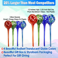 Extra large plant watering globes. Large Aqua Plant Glass 12 Watering Globes Walmart Com Walmart Com