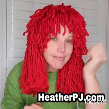 Any Size Fluffy Red Rag Doll Scary Doll Wig for Halloween and Christmas  Parades and Plays