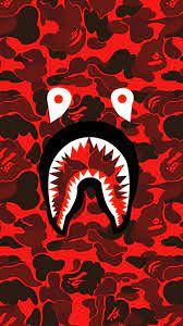 Feel free to use these shark face bape images as a background for your pc, laptop, android phone, iphone or tablet. Red Bape Wallpapers Top Free Red Bape Backgrounds Wallpaperaccess