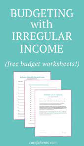 Budget Worksheet How To Budget With Irregular Income To Avoid Going Broke Careful Cents Budgeting Worksheets Budgeting Budgeting Money