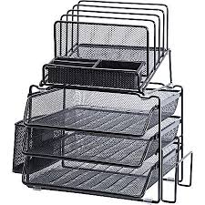 Polyethylene terephthalate (pet) polypropylene polystyrene polyurethane pvc (polyvinyl chloride) resin silicone steel steel mesh vinyl wire wood 20 to 23 28 to 31 divided interior holds accessories multiple compartments pen holder portable. Black Mesh Desk Organizer Office Table Accessories Desk Accessories Desk Drawer Organizers