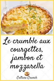 Crumble Courgettes Jambon Mozzarella La Recette Facile Recettes De Cuisine Cuisine Recette Cuisine Facile