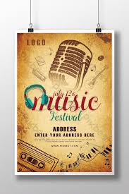 Their tasks are to attract attention, to deliver a message (what, when. Retro Style Music Festival Poster Psd Free Download Pikbest