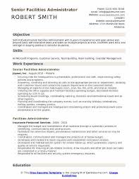 A good example in this case is america, where a resume typically has only data about university and. Facilities Administrator Resume Samples Qwikresume
