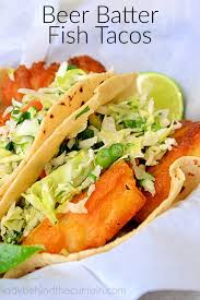 On any given tuesday night you'll probably find me whipping up my favorite ground beef taco recipe or famous. Beer Batter Fish Tacos