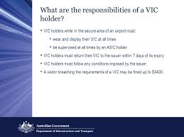 Visitor Identification Cards Information for visitors to secure areas of  airports Identity Security Section Office of Transport Security (OTS)