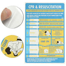 Cpr Resuscitation Chart Drsabc Sign Swimming Pool Spa Safety
