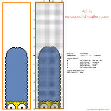 Funny cross stitch bookmark with Marge Simpson 32 x 120 free download