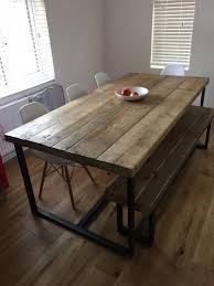 Reclaimed Industrial Chic 6 8 Seater Solid Wood And By Rccltd Diningtable Metal Dining Table 8 Seater Dining Table Restaurant Furniture Table