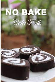 No Bake Cake Rolls Recipe Swiss Roll Using Leftover Cake Recipe In 2021 Cake Roll Recipes Cake Roll Recipes Easy Cake Roll
