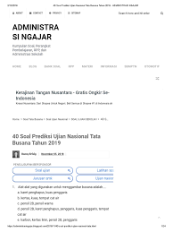 Soal dan kunci jawaban usbn c3 tata busana jurnal artefak. 40 Soal Prediksi Ujian Nasional Tata Busana Tahun 2019 Administrasi Ngajar Pdf