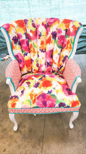 Channel Back Wing Chair Etsy In 2020 Colorful Accent Chairs Wing Chair Funky Painted Furniture