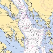 Maryland Chesapeake Bay Chart 13552 Nautical Chart Decor