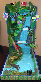 Tropical Rainforest Biome In A Box Pin By Misty Escobar On School Projects Habitats Projects Diorama Kids Rainforest Project