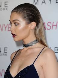 Gigi Hadid Wet Look Hair Party Hairstyles Slick Hairstyles