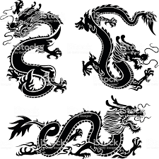 Set Of 3 Chinese Dragons Asian Dragons Oriental Dragons Japanese Asian Dragon Tattoo Asian Dragon Chinese Dragon