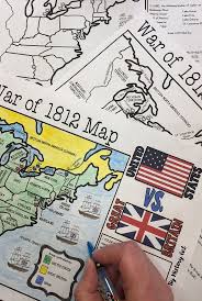 War Of 1812 Map Activity Social Studies Middle School Map Activities Homeschool Social Studies
