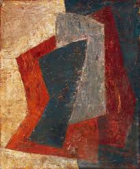 Serge Poliakoff Composition Rouge Orange Gris Bleu 1952 Oil On Canvas 60 5x50 3 Cm Painting Painting Inspiration Abstract Painting