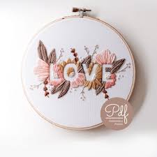 Sublime has an incredible selection of transfer patterns, pdf patterns that you can quickly download, and also free. Love Embroidery Pattern Soft Palette Brynn Co