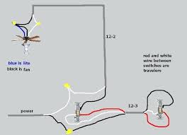 If the box in the ceiling has red, black, white, and green (or bare copper), then there is a wall switch which energizes the red wire. Ba 0713 Wiring Diagram On Wiring Diagram 2 Switches Ceiling Fan Light Kit Download Diagram
