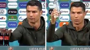 @diariodiez #cristiano #ronaldo #cocacola #agua #portugal #euro •••. Euro 2020 Cristiano Ronaldo Press Conference Coca Cola Paul Pogba Uefa Statement